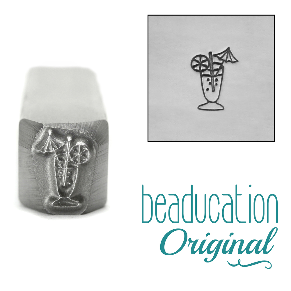 Metal Stamping Tools Fancy Cocktail Metal Design Stamp - Beaducation Original